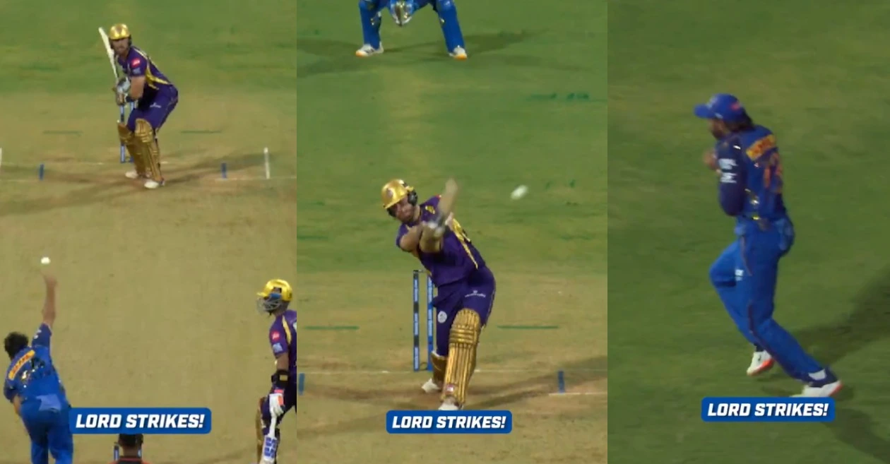 WATCH: Shardul Thakur’s slow ball masterclass dismisses Finn Allen in MI vs KKR IPL 2026 clash