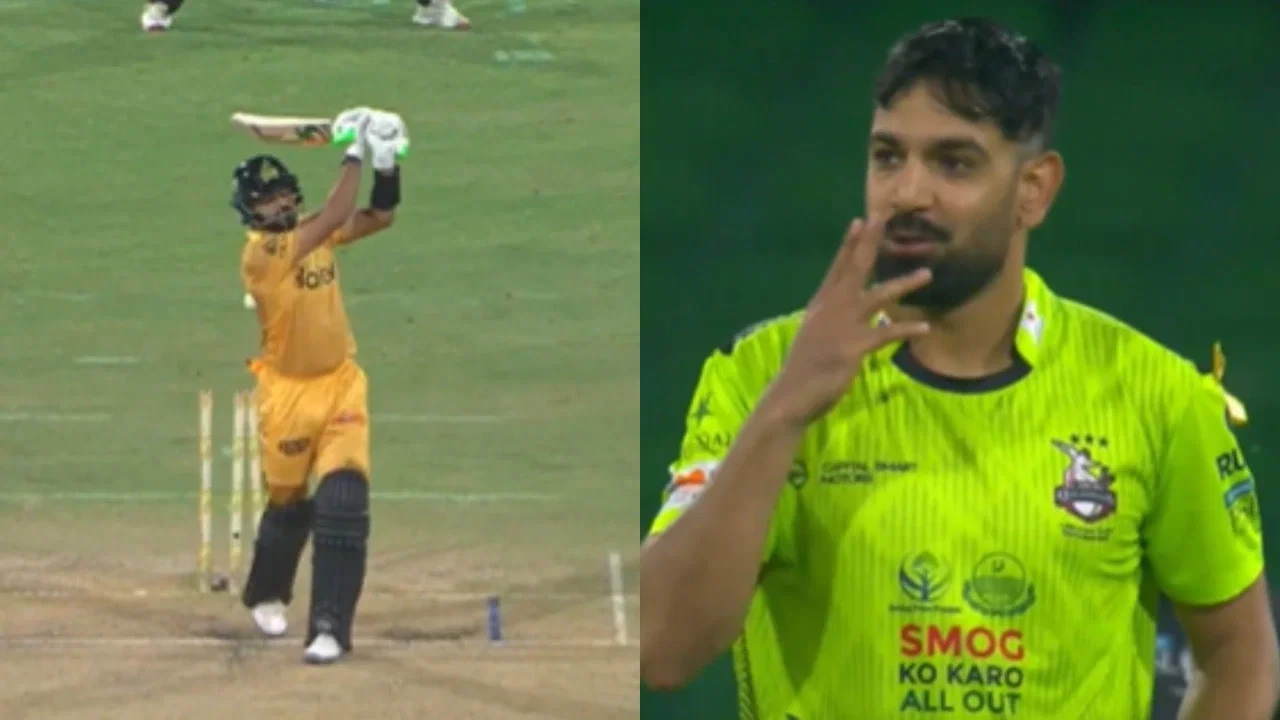 Haris Rauf bid farewell to Babar Azam in PSL by giving him a flying kiss.