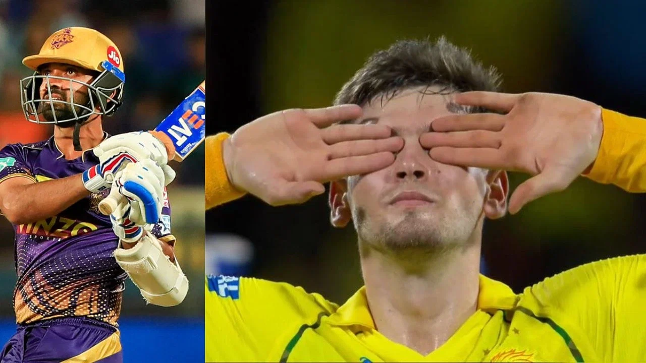 Noor Ahmed brought a new celebration; Ajinkya Rahane and Cameron Green were dismissed in the span of two balls in the IPL match.