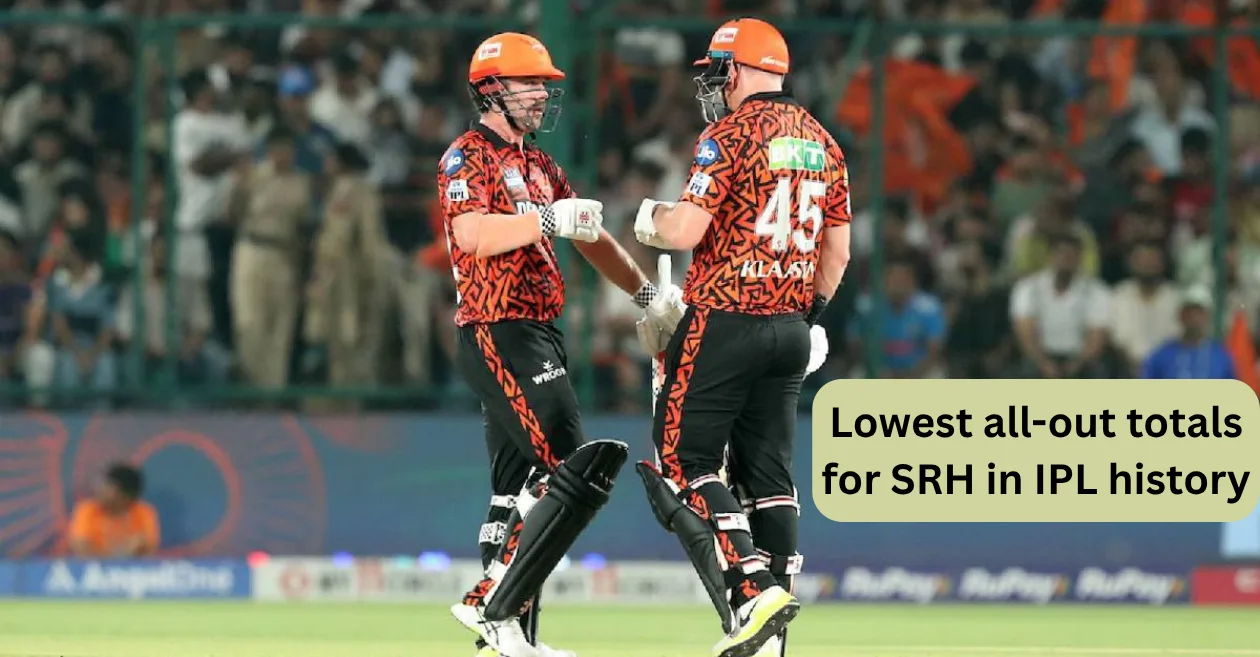 Top 5 lowest all-out totals of Sunrisers Hyderabad in IPL history