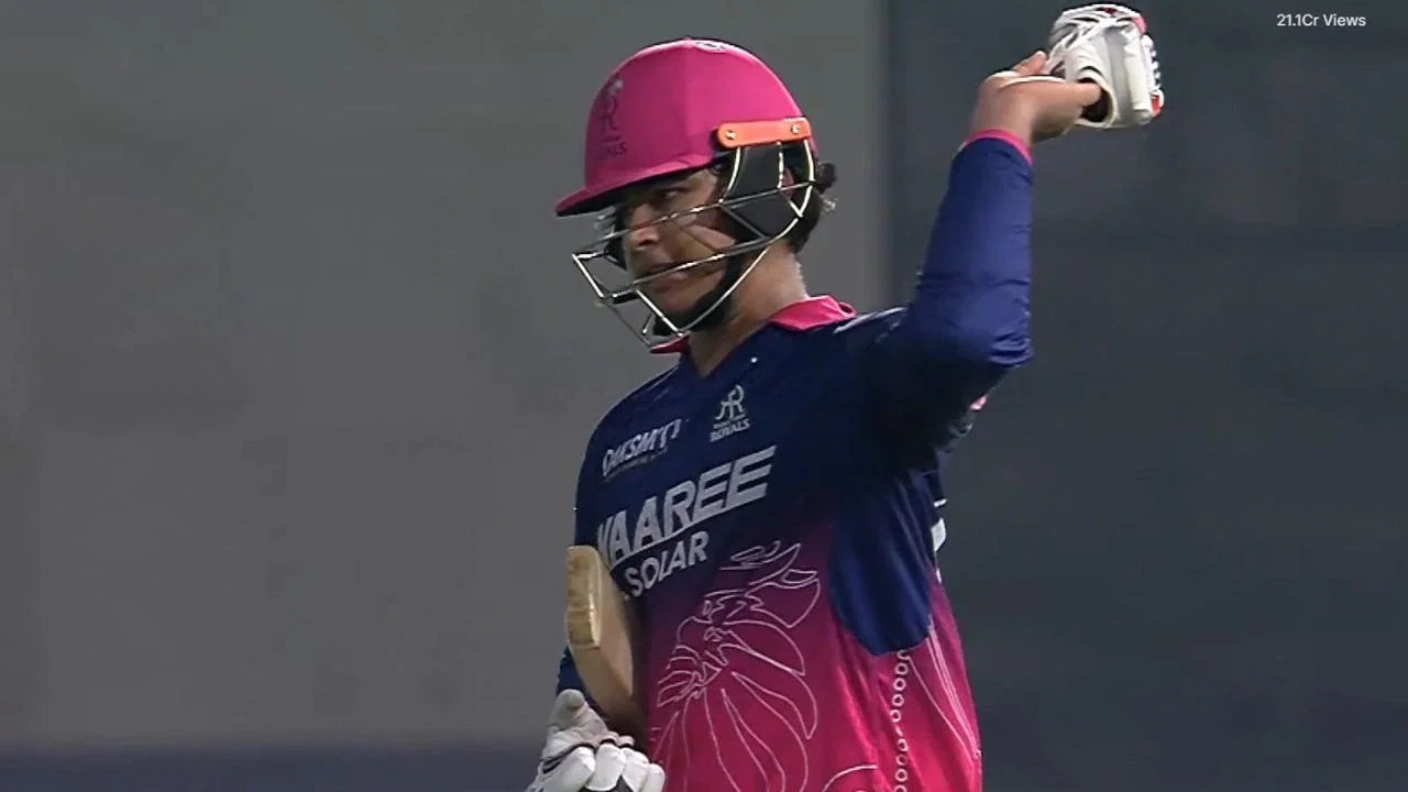 Vaibhav Suryavanshi angry with himself after being bowled out for 96 runs in Qualifier 2 vs GT