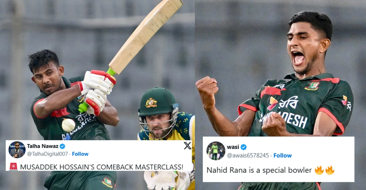 Fans rejoiced as the pair of Mosaddek Hossain and Nahid Rana led Bangladesh to a historic win over Australia in the first ODI.