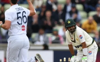 Watch: Babar Azam falls to Josh Tongue’s peach, bags another low score