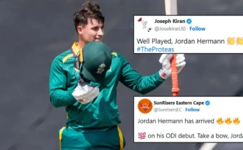 Fans react as South African debutant Jordan Hermann hits maiden century in the 1st ODI against Namibia